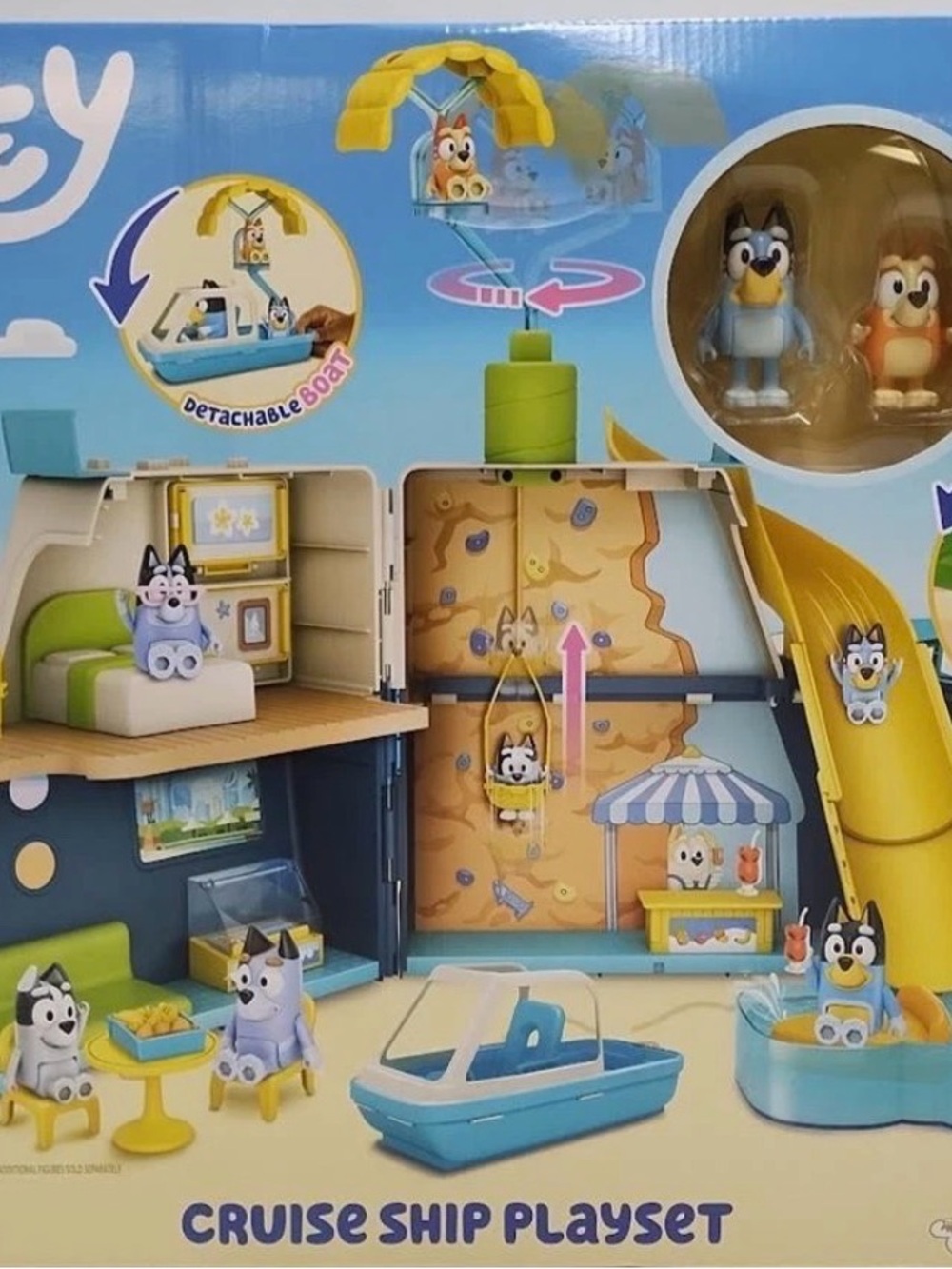 Cruise Ship Playset Action Toy - Blue & Yellow